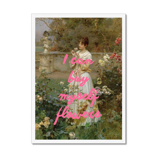 Altered Vintage Art - Quote: I can buy myself flowers