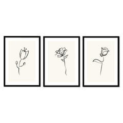 Elegance in Bloom: Set of 3 Prints