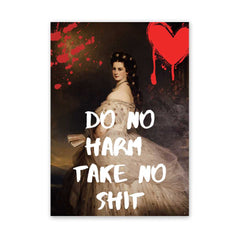 Altered Vintage Art - Do no harm, take no shit!