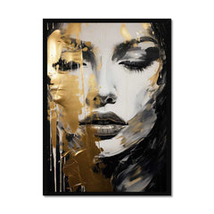 Gold Abstract Face Art