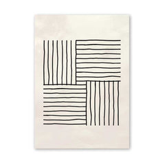 Beige Abstract: Quadratic Lines