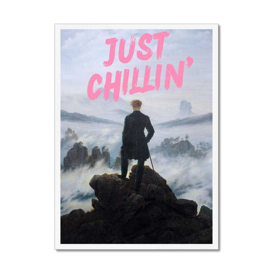 Altered Vintage Art - Quote: Just chillin