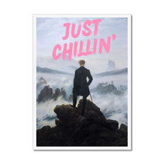 Altered Vintage Art - Quote: Just chillin