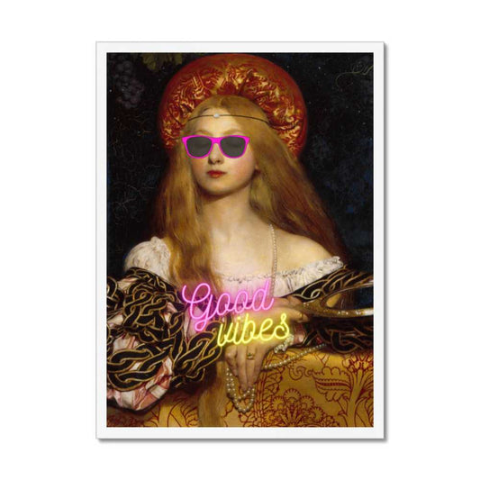 Altered Vintage Art - Quote: Good Vibes