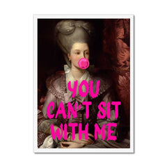 Altered Vintage Art - You can't sit with me
