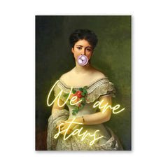 Altered Vintage Art - We are stars