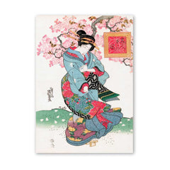 Spring Breeze Elegance: Geisha in Spring Wind by Keisai Eisen