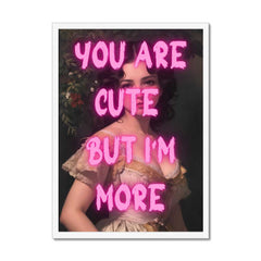 Altered Vintage Art -You are cute but I'm more