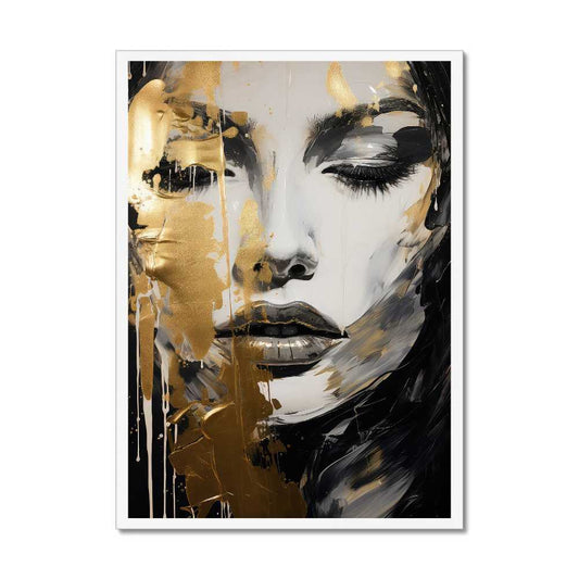 Gold Abstract Face Art