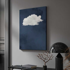 Canvas - Navy Blue Cloud Art