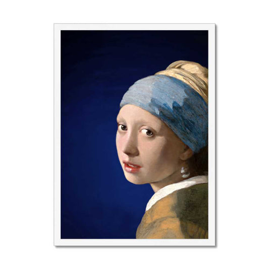 Girl with a Pearl Earring - Blue Altered Art -Johannes Vermeer