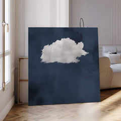 Canvas - Navy Blue Cloud Art