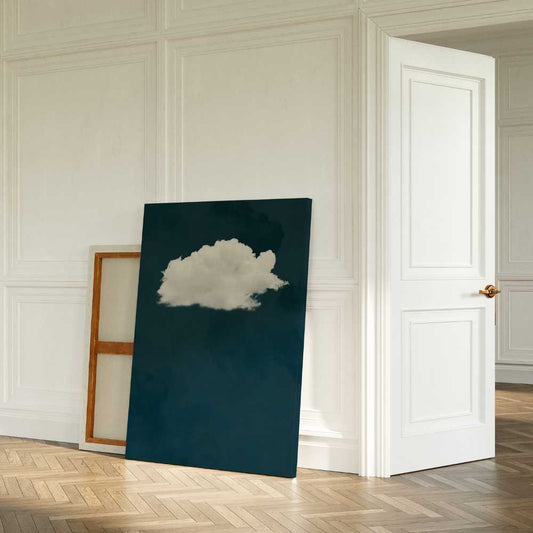 Canvas - Navy Blue / Turquoise Cloud Art