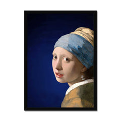 Girl with a Pearl Earring - Blue Altered Art -Johannes Vermeer