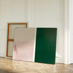 Pink and Emerald Green Abstract Wall Art Print, Modern Minimalist Scandinavian Digital Download, Block Artwork for Home Decor