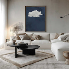 Canvas - Navy Blue Cloud Art