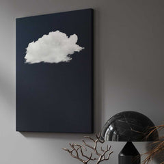 Canvas - Navy Blue Cloud Art