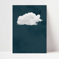 Canvas - Navy Blue / Turquoise Cloud Art