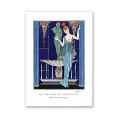 La Fontaine de coquillages: Robe du soir de Paquin - George Barbier