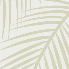 Verdant Serenity: Olive Green Palm Leaves Silhouette