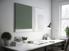 Abstract Wall Art – Minimalist Olive Green & White Modern Downloadable Print