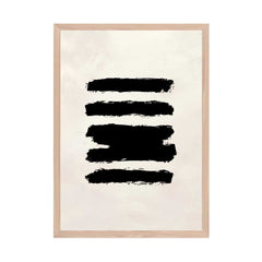 Beige and Black Abstract