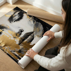 Gold Abstract Face Art