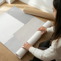 Beige & Grey Abstract Wall Art – Neutral Minimalist Colour Block Canvas Decor