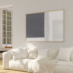 Abstract Wall Art – Minimalist Grey & White Modern Downloadable Print