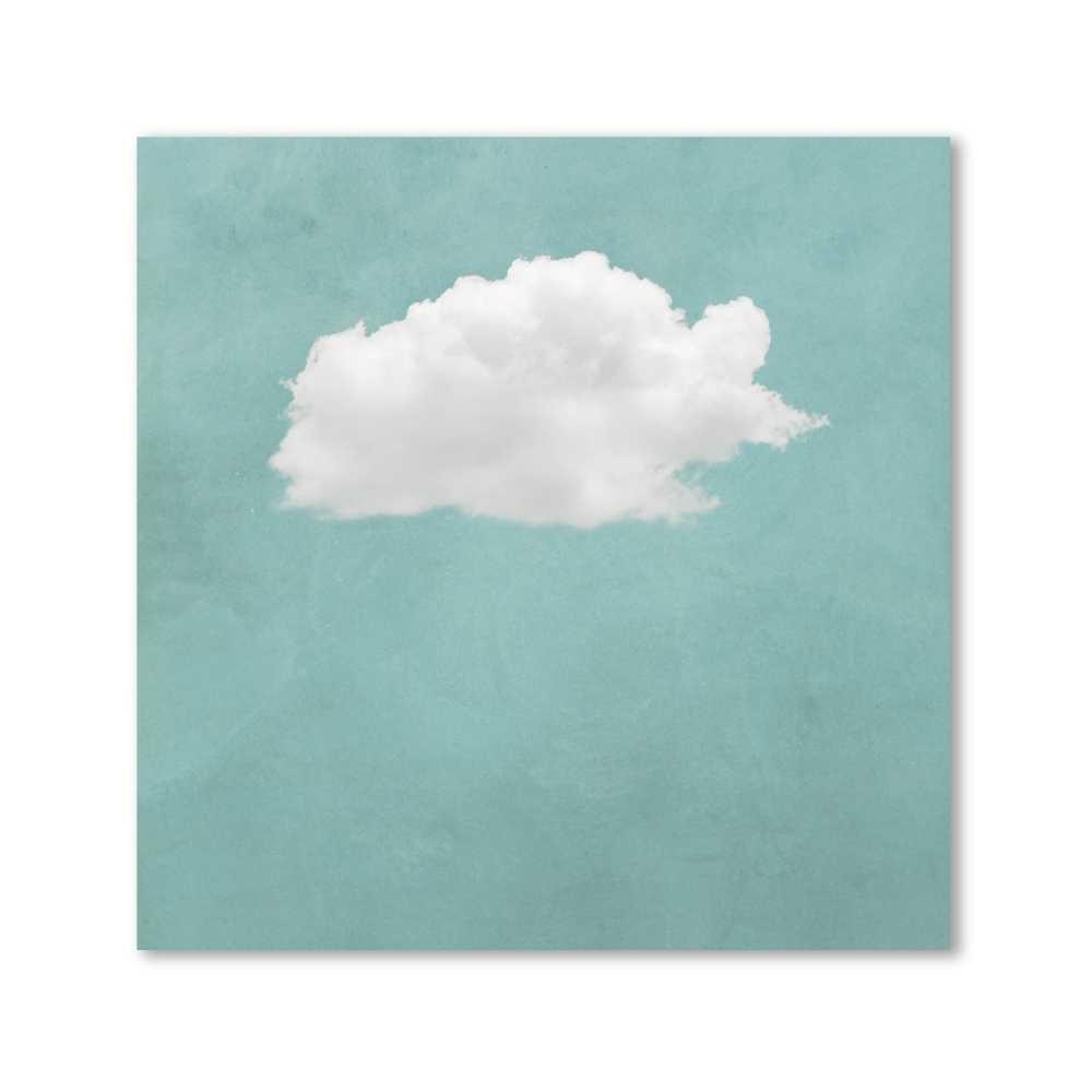 Minimalist Cloud Wall Art Print – Mint Green Sky Poster, Calm Nature Decor, Instant Download
