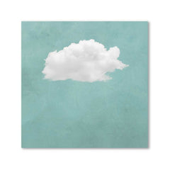 Minimalist Cloud Wall Art Print – Mint Green Sky Poster, Calm Nature Decor, Instant Download