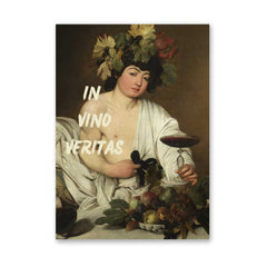 Altered Vintage Art - In vino veritas