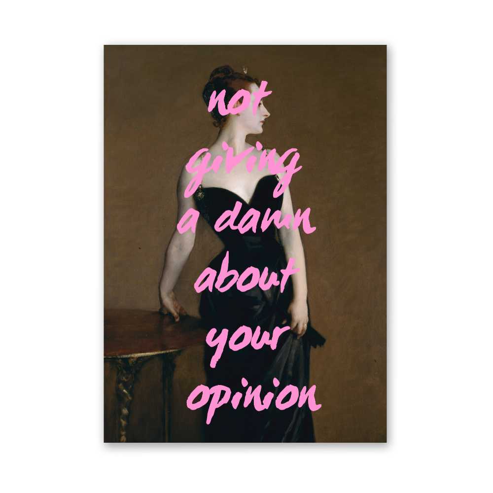 Altered Vintage Art - Not giving a damn about your opinion