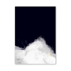 Navy Blue and White Mountain "Summit" Abstract Wall Art – Modern Minimalist Nature Downloadable Wall Art Decor