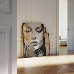 Gold Abstract Face Art