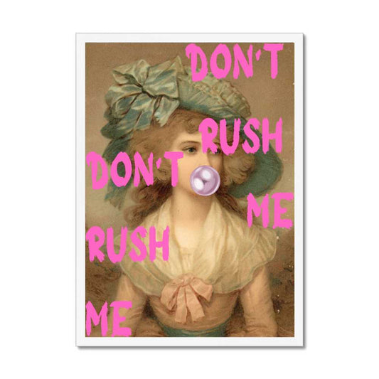 Altered Vintage Art - Don't rush me