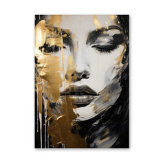 Gold Abstract Face Art