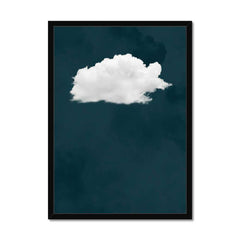 Canvas - Navy Blue / Turquoise Cloud Art