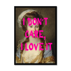 Altered Vintage Art - I don't care, I love it