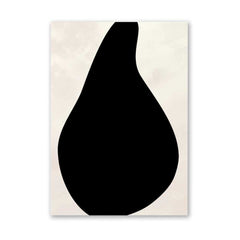 Beige with Black Pear Silhouette