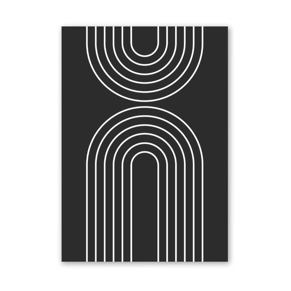 Monochrome Arches: White Lines on Black