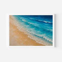 Neutral Coastal Abstract Wall Art Downloadable Print | Modern Minimalist Seascape Canvas | Beige, Grey & Gold Landscape Artwork | Digital Download (Copy)