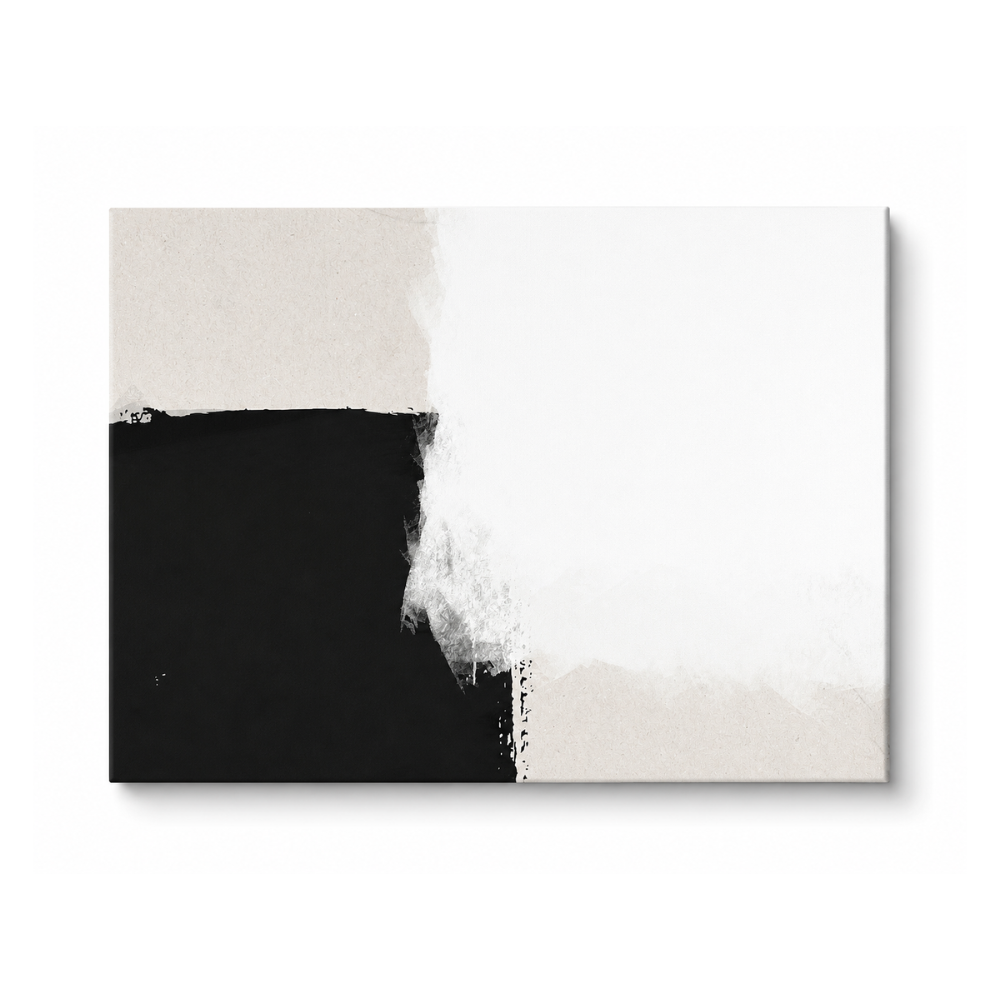 Minimalist Black & White Abstract Wall Art Print | Modern Neutral Downloadable Artwork for Contemporary Interiors