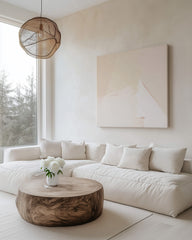 Neutral Abstract Wall Art Print | Modern Minimalist Beige Canvas Decor